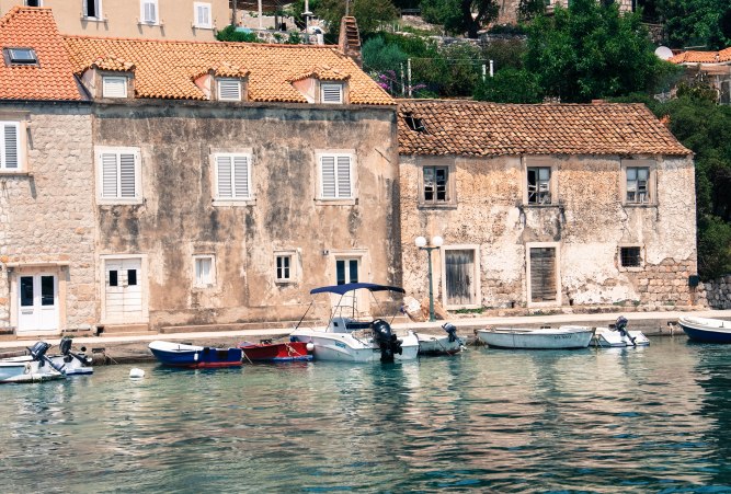 Portside homes on Šipan Island